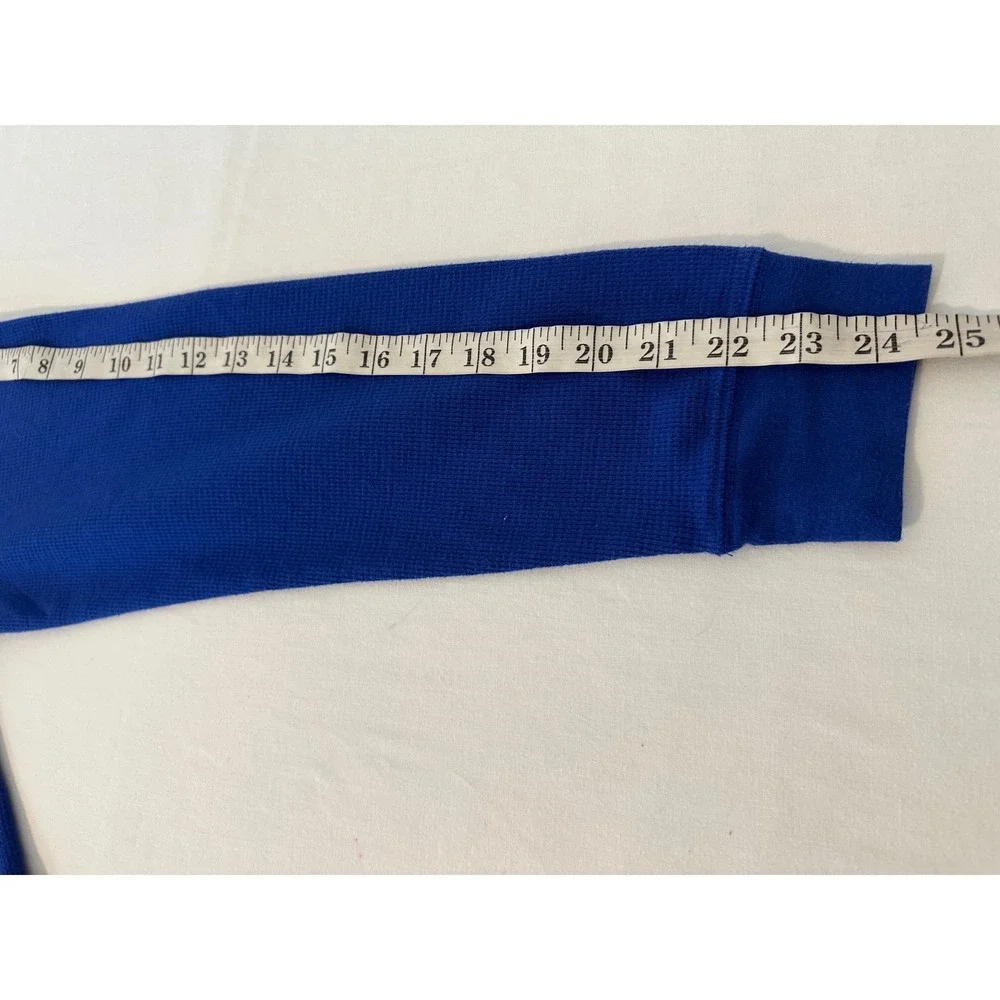 Polo Ralph Lauren Mens Blue Waffle Knit Thermal Long Sleeve Sleepwear Top Large